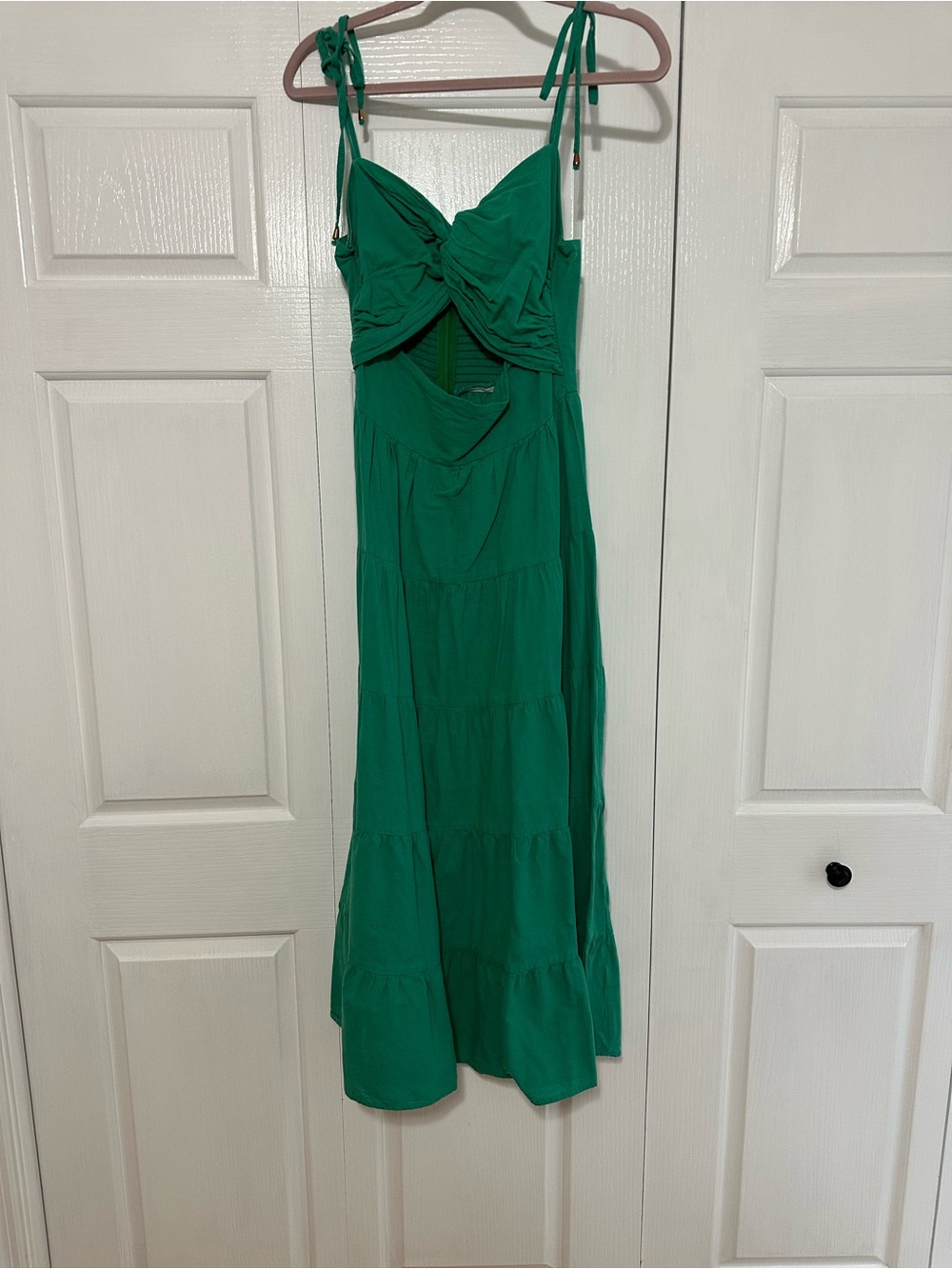 Women’s Green Tie-Strap Maxi Dress